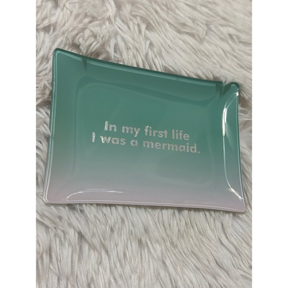Fringe Studio Mermaid Ombre Glass Trinket Dish Jewelry Tray Gift NEW - Picture 7 of 8